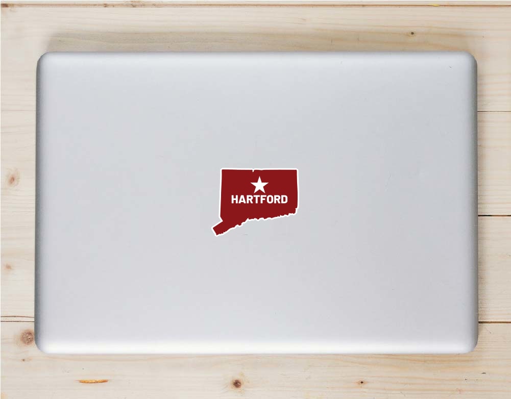 Hartford CT State Shaped Sticker - Stickers for Laptops