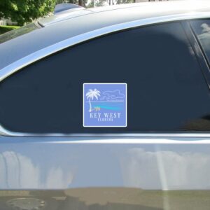 Key West Beach Scene Sticker - Stickers for Cars