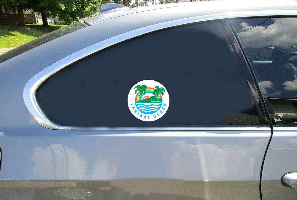 Lanikai Beach Kailua Hawaii Sticker - Stickers for Cars