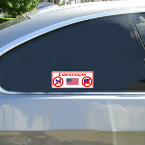 Libertarian American Flag Bumper Sticker - Stickers for Cars
