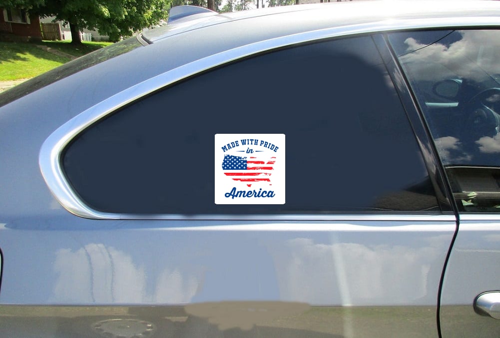 Made With Pride In America Sticker - Stickers for Cars