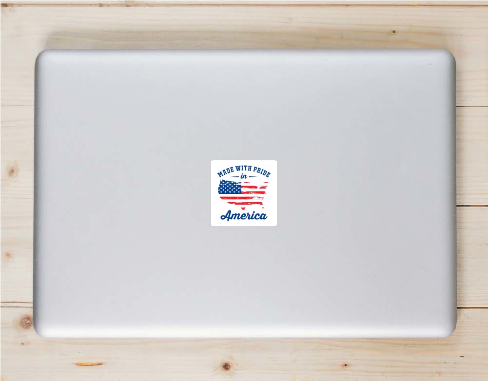 Made With Pride In America Sticker - Stickers for Laptops