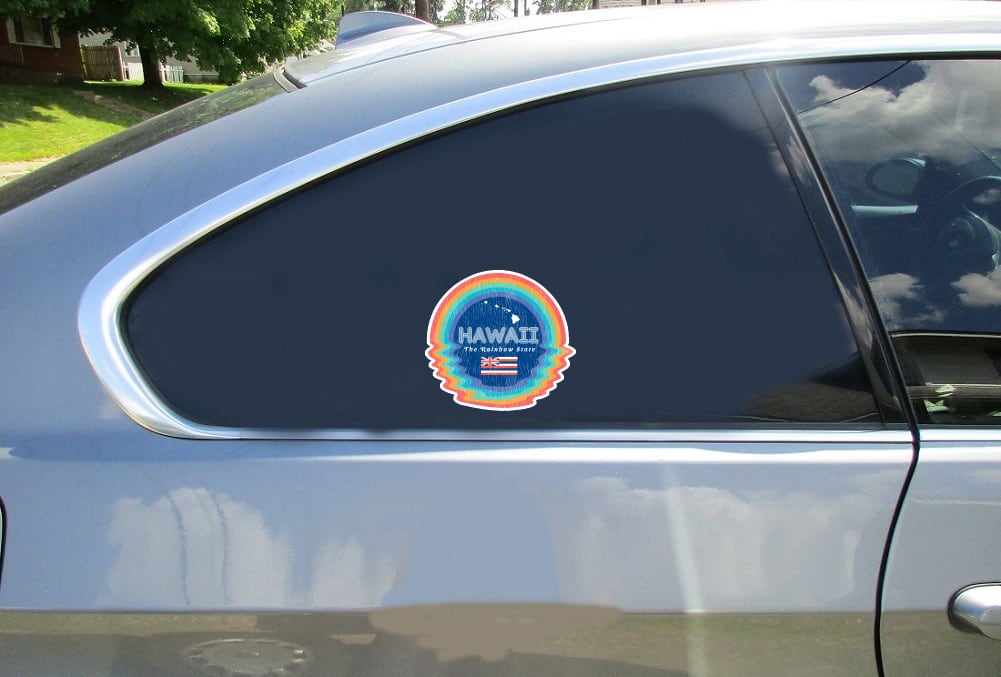 Hawaii Rainbow State Sticker - Stickers for Cars