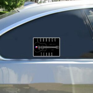 Lubbock Texas Guitar Sticker - Stickers for Cars