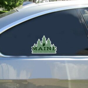 Maine The Pine Tree State Sticker - Stickers for Cars