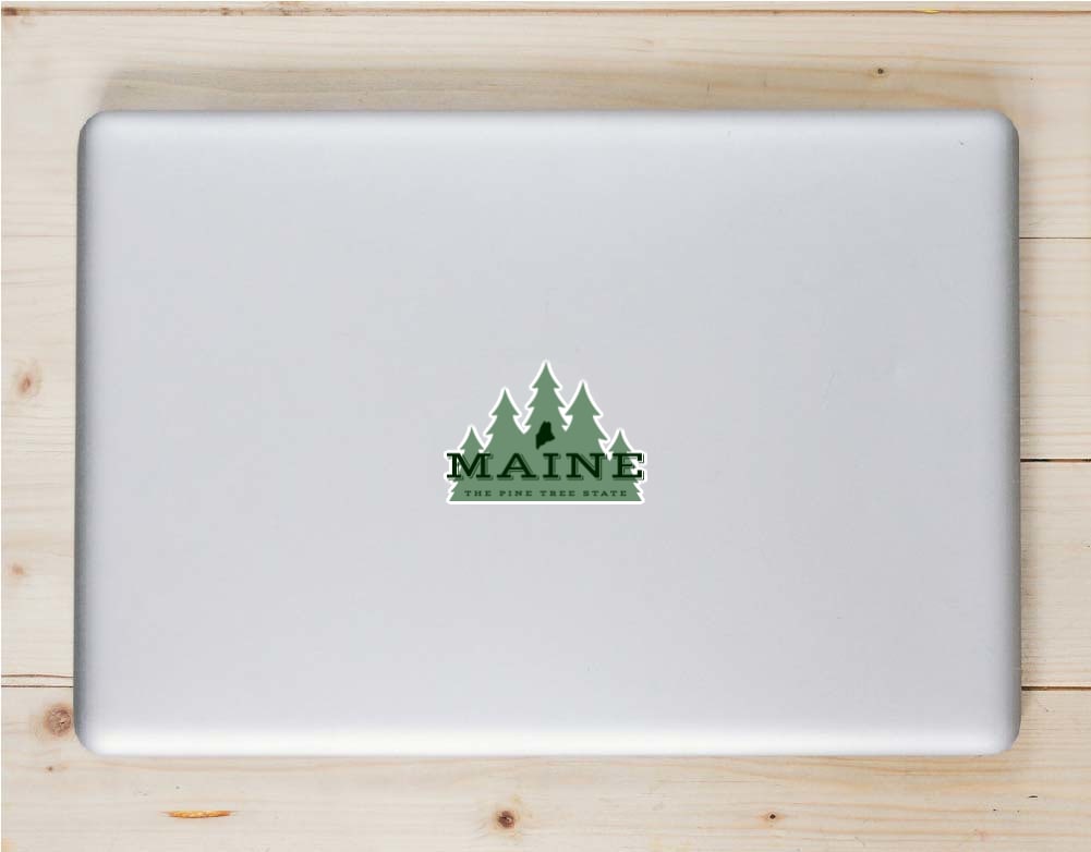 Maine The Pine Tree State Sticker - Stickers for Laptops