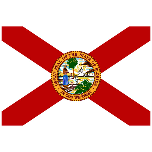 Florida Flag Sticker - U.S. Custom Stickers