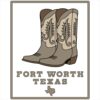 Fort Worth Texas Boots Sticker - U.S. Custom Stickers