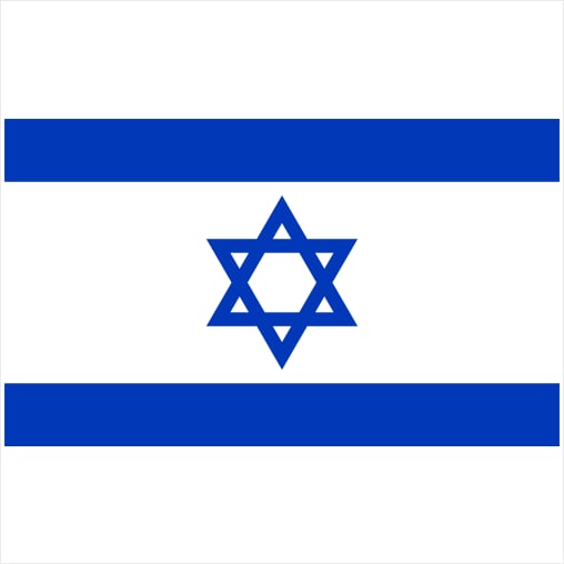 Israel Vintage Flag Sticker - U.S. Custom Stickers