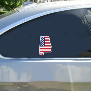 Alabama American Flag State Sticker - Stickers for Cars