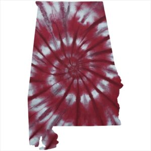Alabama Tie Dye State Sticker - U.S. Custom Stickers