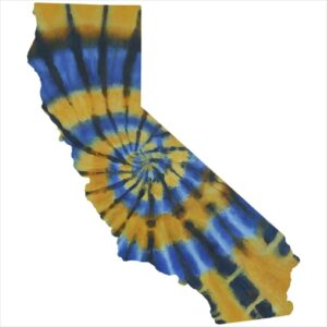 California Tie Dye State Sticker - U.S. Custom Stickers