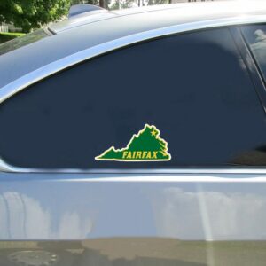 Fairfax Virginia State Shaped Sticker - Stickers for Cars