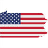 Pennsylvania American Flag State Sticker - U.S. Custom Stickers