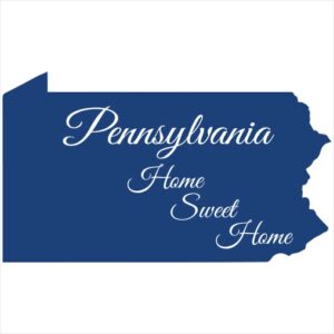 Pennsylvania Home Sweet Home Sticker - U.S. Custom Stickers