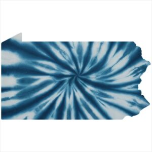 Pennsylvania Tie Dye State Sticker - U.S. Custom Stickers
