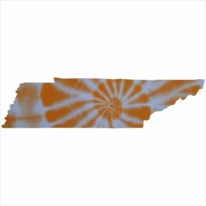 Tennessee Tie Dye State Sticker - U.S. Custom Stickers