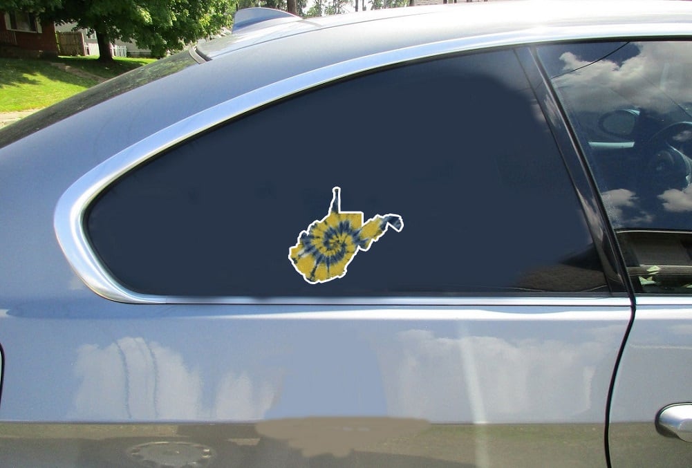 West Virginia Tie Dye State Sticker - Stickers for Cars