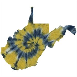 West Virginia Tie Dye State Sticker - U.S. Custom Stickers