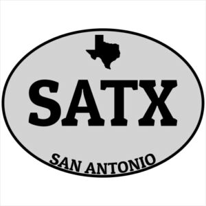 San Antonio SATX Texas Sticker - U.S. Custom Stickers