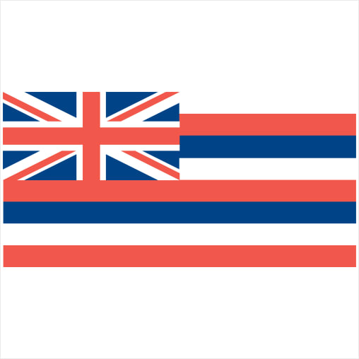 Hawaii Flag Sticker - U.S. Custom Stickers