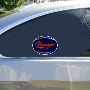 Chicago Blues Capital Sticker - Stickers for Cars