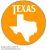 Texas State Orange Circle Decal