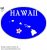 Hawaii State Blue Oval Sticker