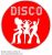 Disco Dancing Red Circle Sticker