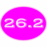 26.2 Full Marathon Pink Oval Decal
