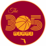 305 Miami Florida Basketball Circle Decal