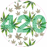 420 Cannabis Weed Circle Decal