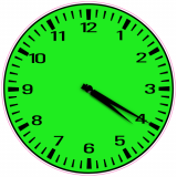 420 Clock Green Decal