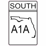 A1A South Florida Road Decal