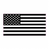 American Flag Black White Decal