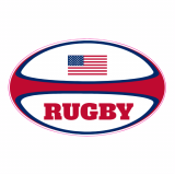 American Flag Rugby Ball Decal