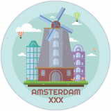Amsterdam Windmill Circle Decal