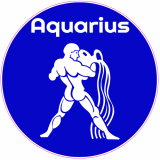 Aquarius The Water Carrier Circle Decal