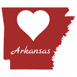 Arkansas Heart State Shaped Decal