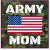 Army Mom American Flag Camo Sticker