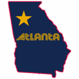 Atlanta Georgia State Shaped Decal