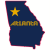 Atlanta Georgia State Shaped Sticker