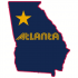 Arkansas Flag State Shaped Decal