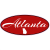 Atlanta Red Stretched Oval Decal
