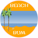 Beach Bum Circle Decal