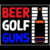 Beer Golf Guns Sticker