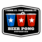 Beer Pong Superstar Decal