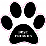 Best Friends Dog Paw Decal