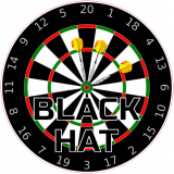 Black Hat Dart Circle Decal