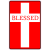 Blessed Christian Cross Red Sticker